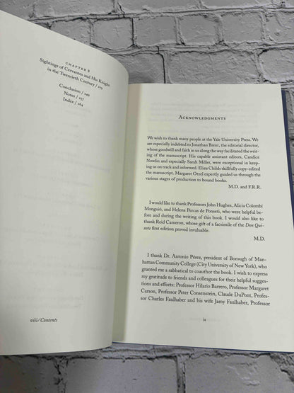 Fighting Windmills: Encounters with Don Quixote by Manuel Duran and Fay R. Rogg, 2006 Yale University Press Hardcover - contents continued and acknowledgments