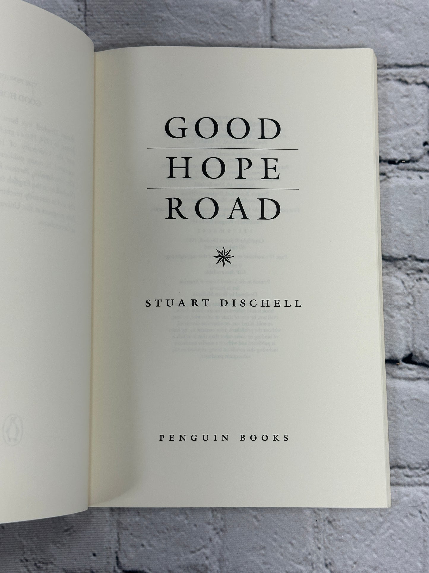 Good Hope Road by Stuart Dischell [1993]