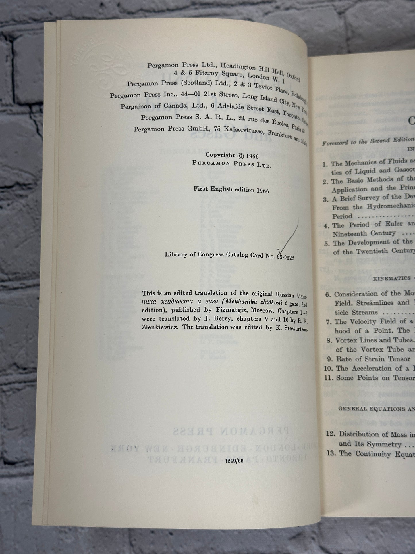 Mechanics of Liquids and Gases by L.G. Loitsyanskii [1966 · 1st English Edition]