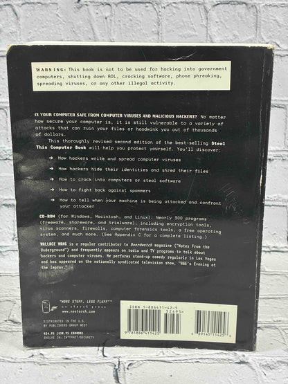 Steal This Computer Book 2 by Wallace Wang, 2002 No Starch Press Trade Paperback - back cover