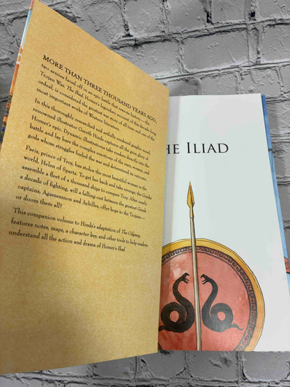 The Iliad by Gareth Hinds, 2019 Candlewick Press Trade Paperback - front flap and half title