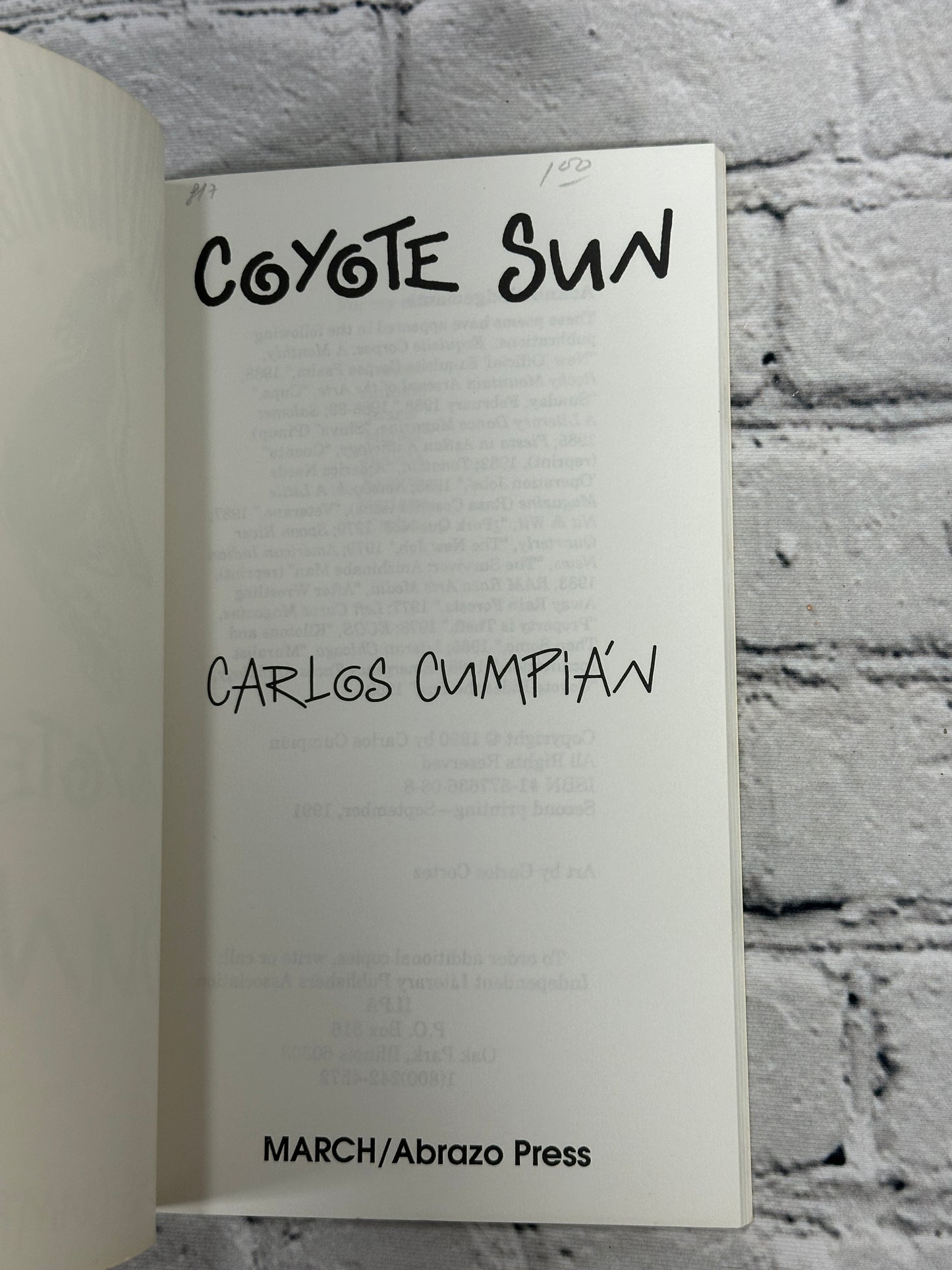 Coyote Sun by Carlos Cumpian [1990]