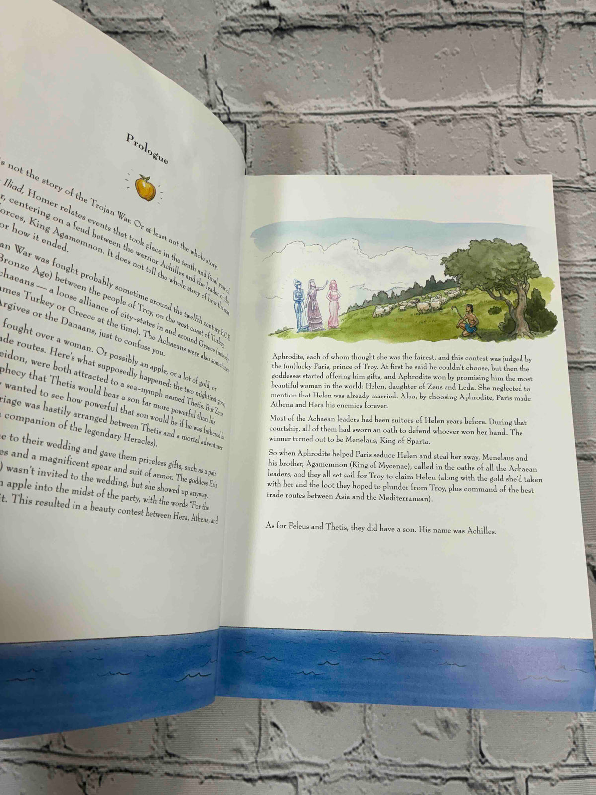 The Iliad by Gareth Hinds, 2019 Candlewick Press Trade Paperback - prologue