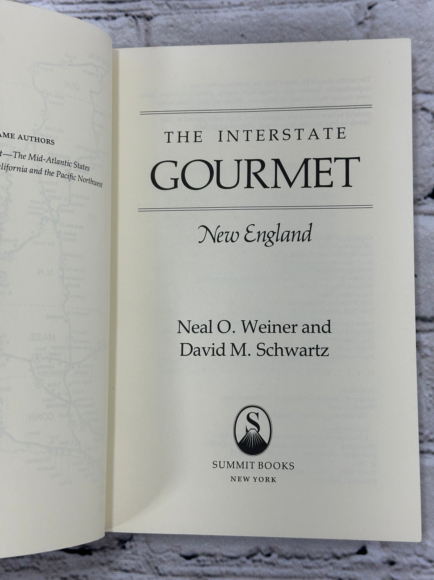 The Interstate Gourmet: New England By Neil Weiner & Schwartz [1983 · 1st Ed.]