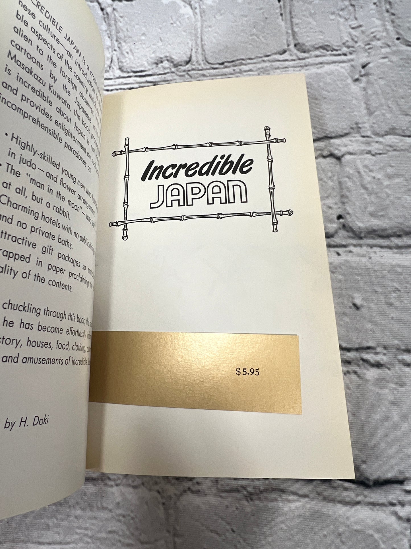 Incredible Japan By Charles E. Tuttle & Masakazu Kuwata [4th Print · 1986]