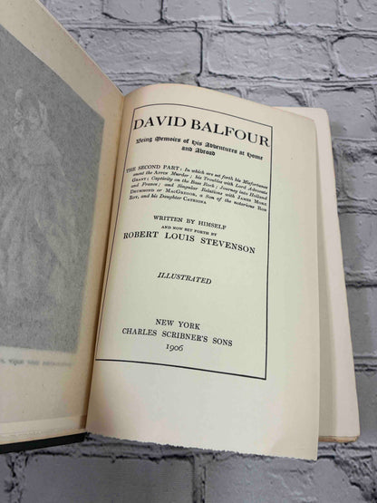 David Balfour by Robert Louis Stevenson, 1906 Scribner's hardcover - title page