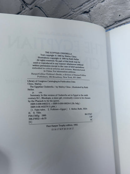 The Egyptian Cinderella by Shirley Climno [1st Harper Trophy Edition · 1992