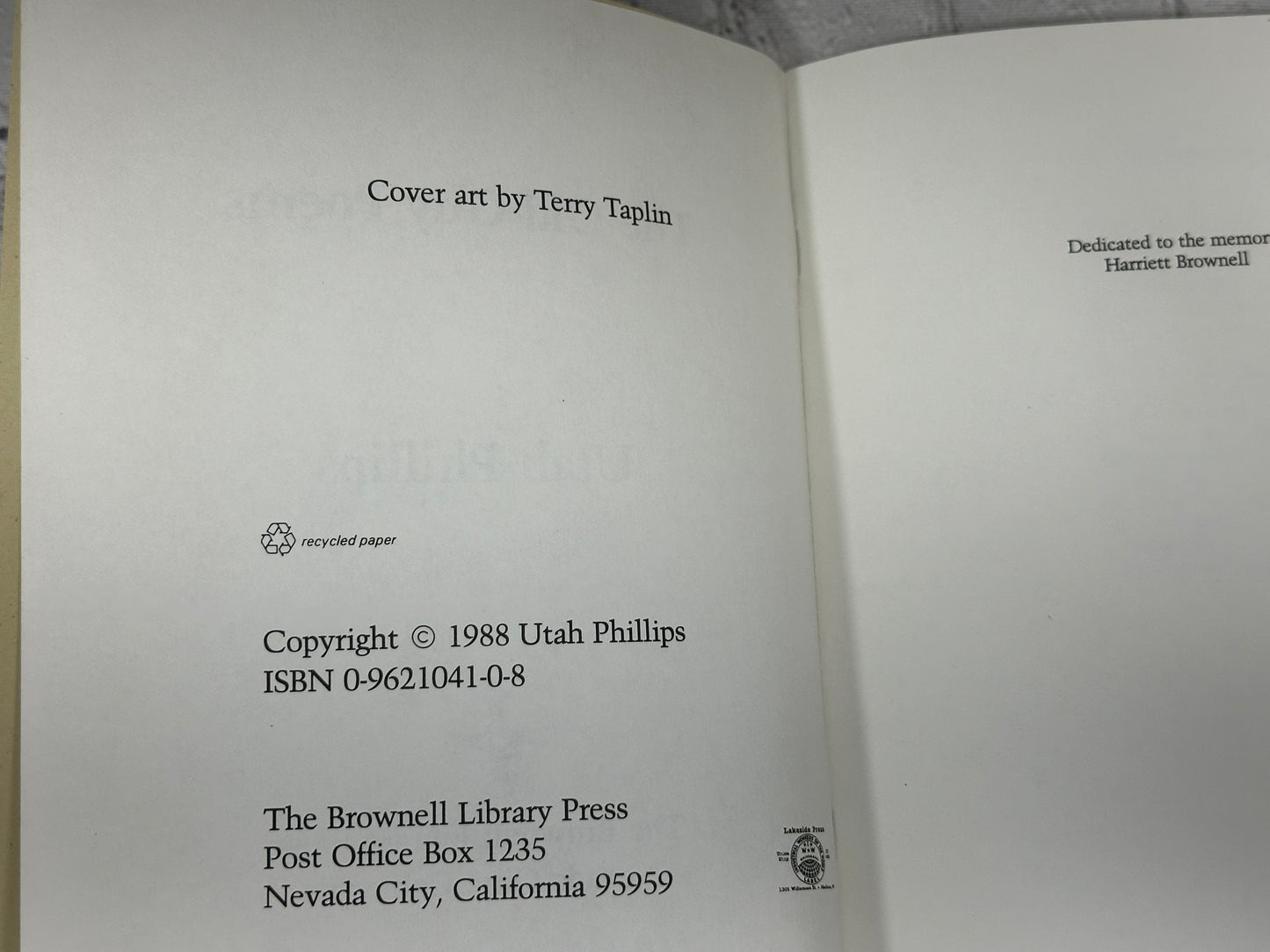 The Old Guy Poems by Utah Phillips [1988]