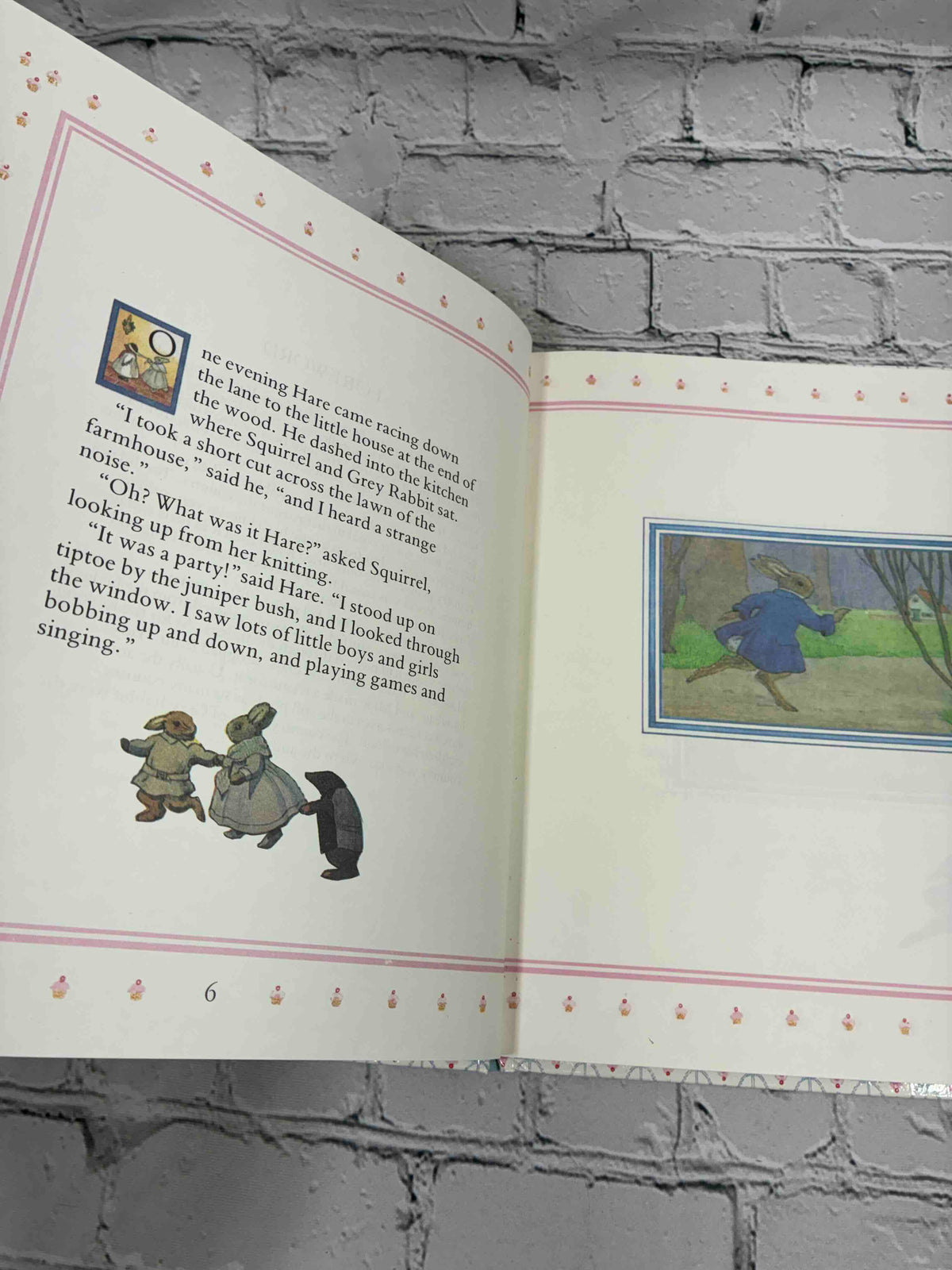 Little Grey Rabbit's Party by Alison Uttley, 1990 Gallery Books hardcover - interior illustration