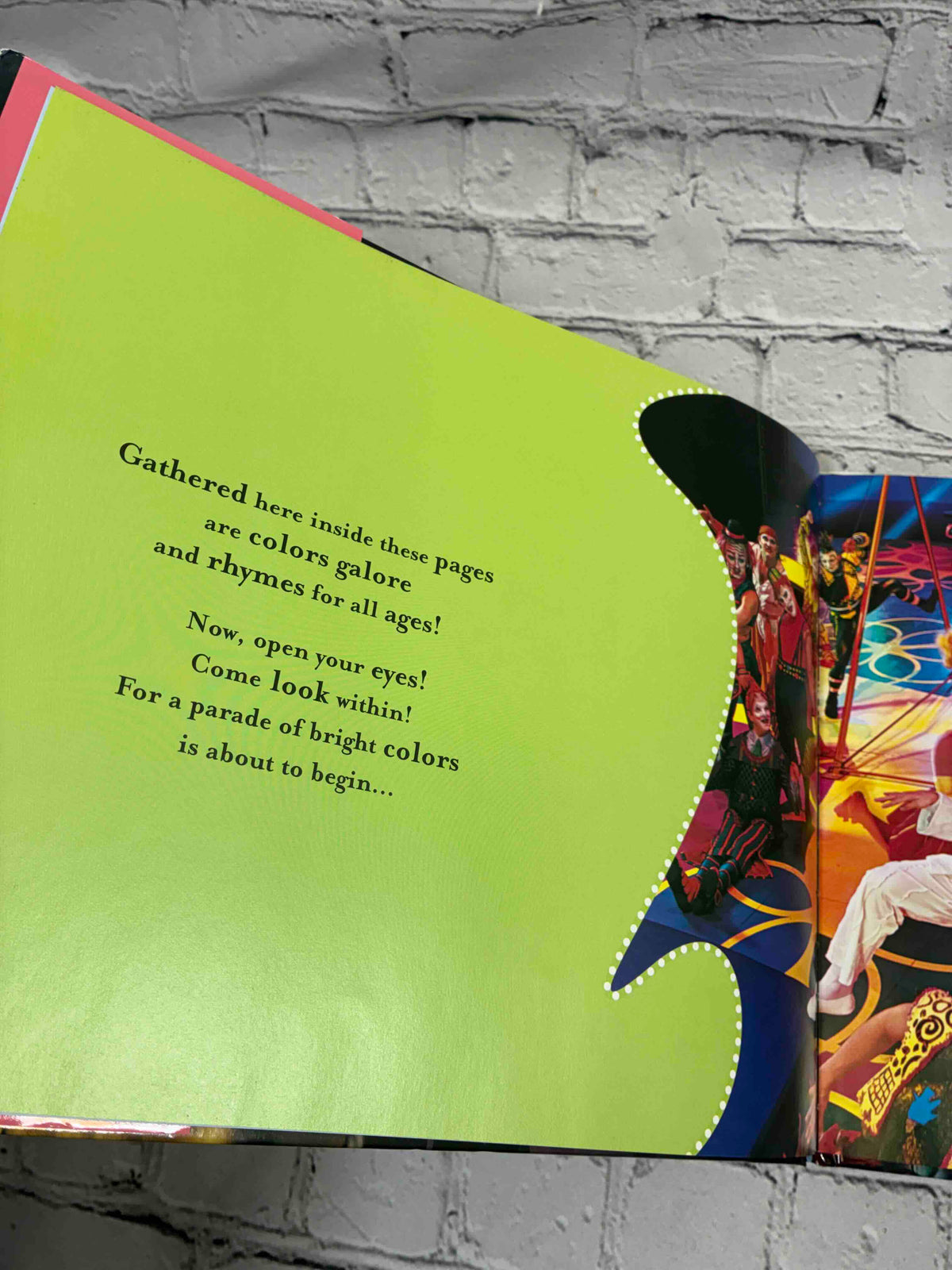 Cirque du Soleil Parade of Colors by Patrisha Robertson, 2003 Abrams hardcover - front endpaper