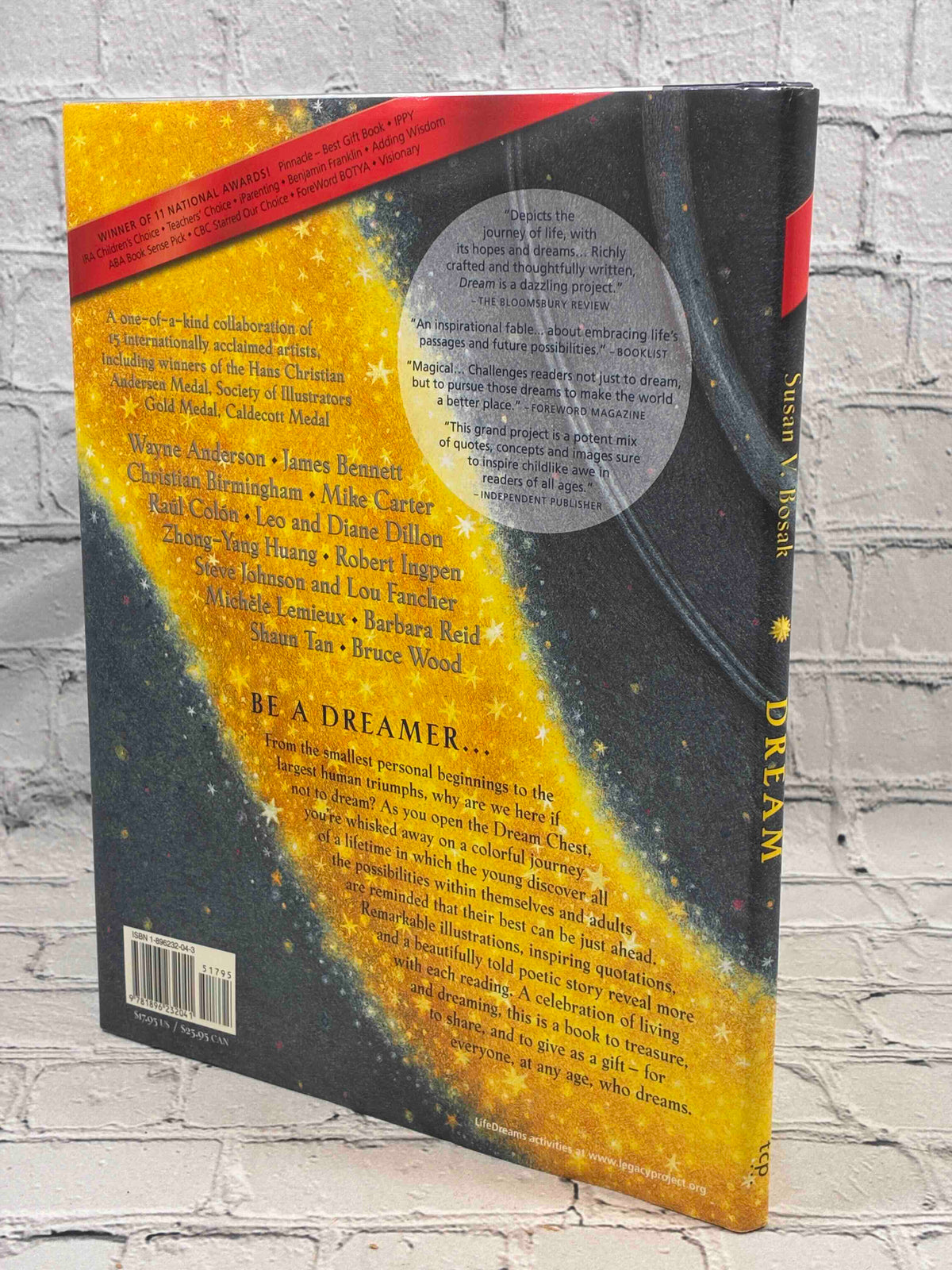 Dream: A Tale of Wonder, Wisdom and Wishes by Susan V. Bosak, 2004 hardcover - rear of dust jacket