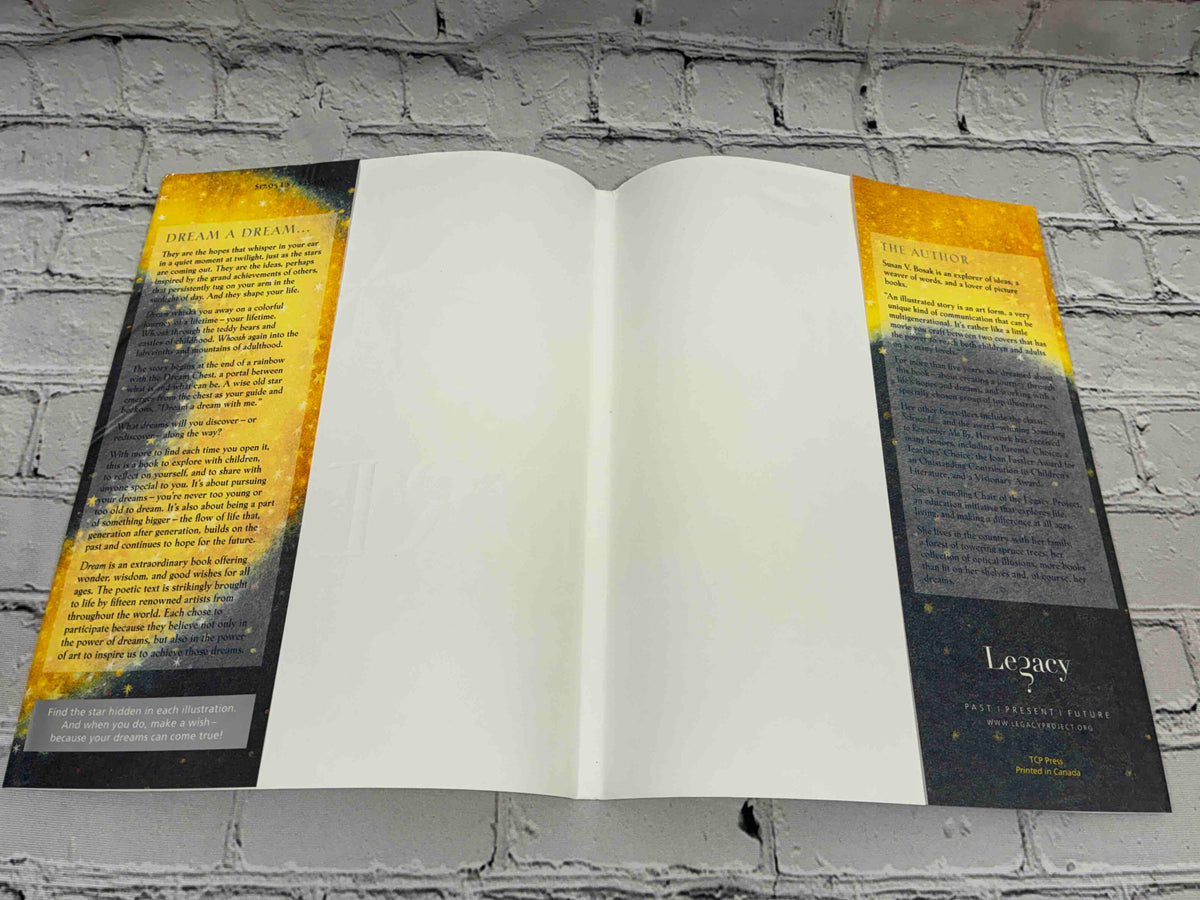 Dream: A Tale of Wonder, Wisdom and Wishes by Susan V. Bosak, 2004 hardcover - inside of dust jacket with flaps