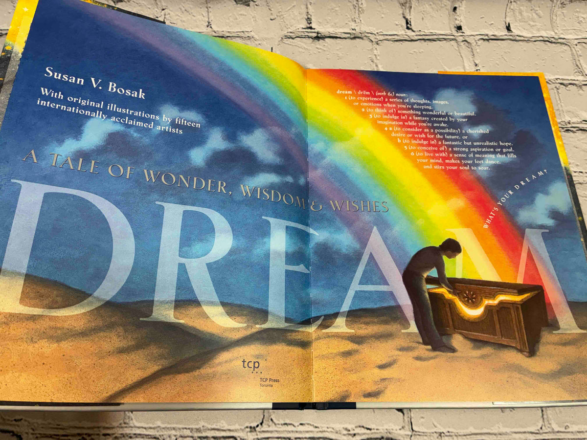 Dream: A Tale of Wonder, Wisdom and Wishes by Susan V. Bosak, 2004 hardcover - title spread
