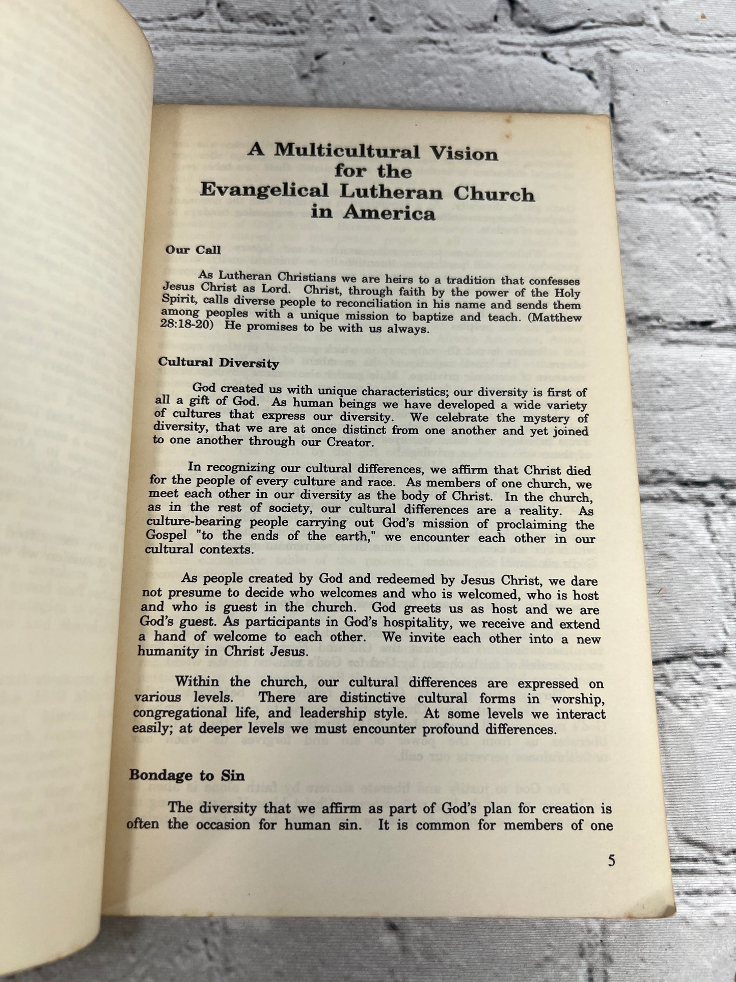 Report on Multicultural Mission Strategy [Evangelical Lutheran Church · 1991]