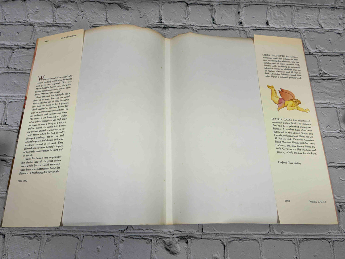 Michael the Angel by Laura Fischetto, 1993 Doubleday hardcover - inside of dust jacket with flaps