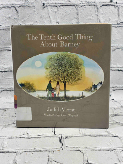 The Tenth Good Thing About Barney by Judith Viorst, ex-library hardcover - front of dust jacket
