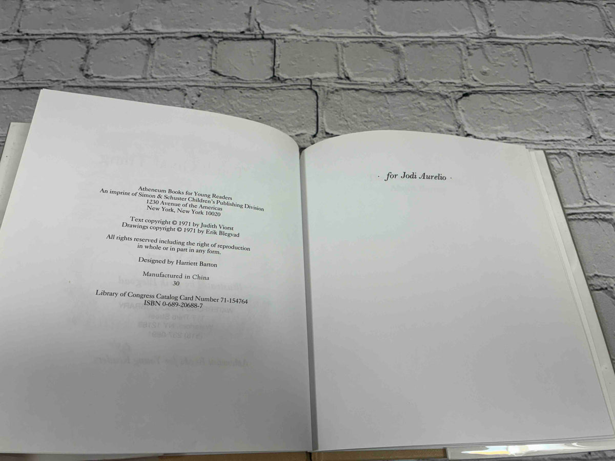 The Tenth Good Thing About Barney by Judith Viorst, ex-library hardcover - copyright and dedication pages