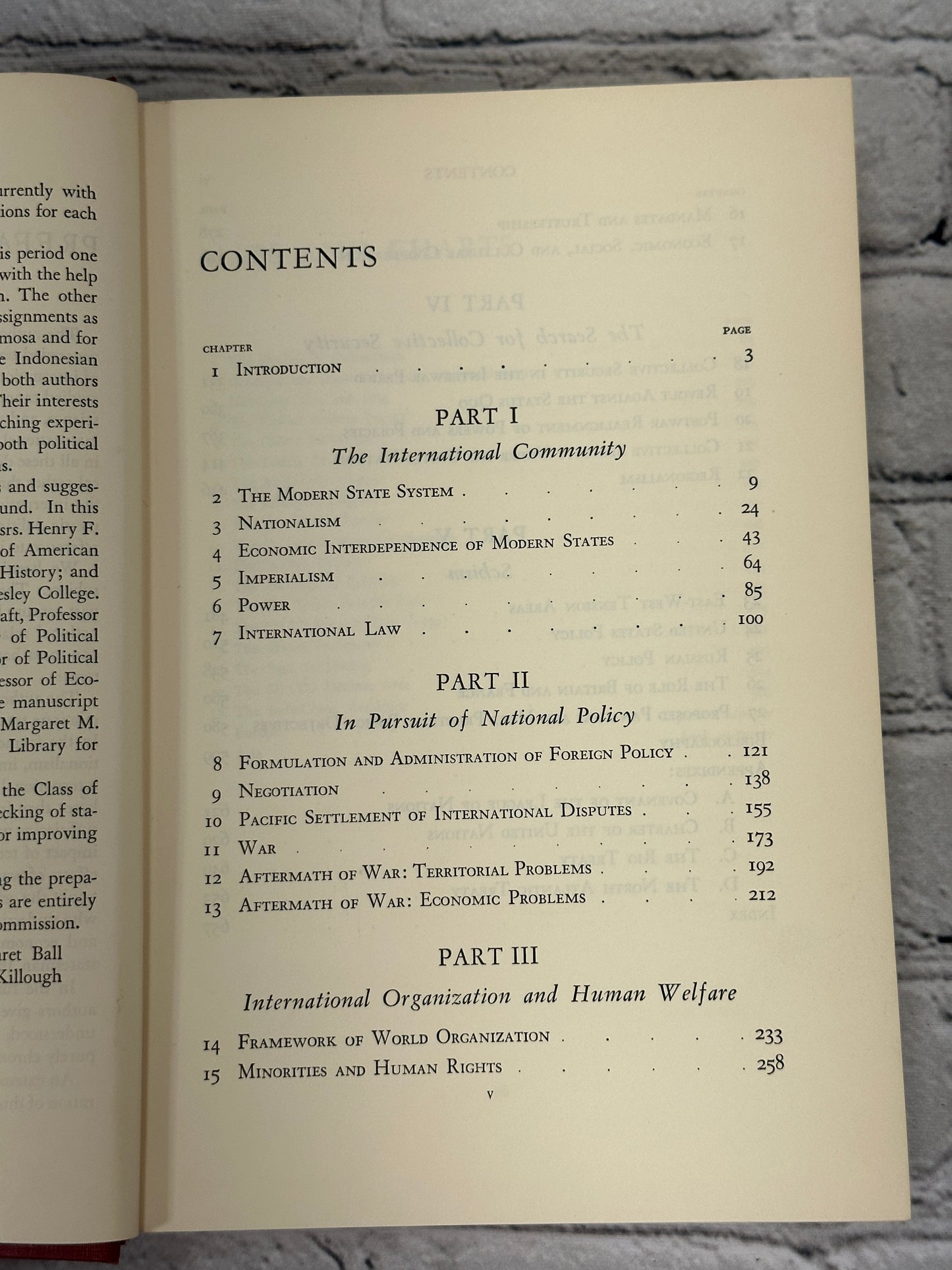 International Relations by Margaret Ball and Hugh Killough [1956]