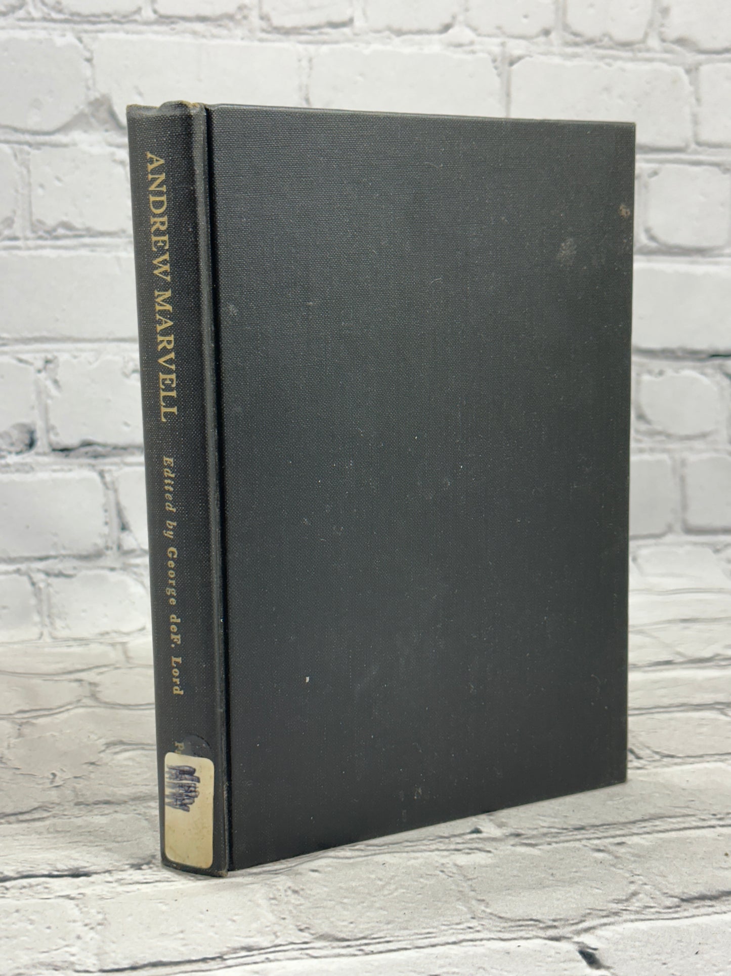 Andrew Marvell: A Collection of Essays by George Lord [1968 · First Printing]