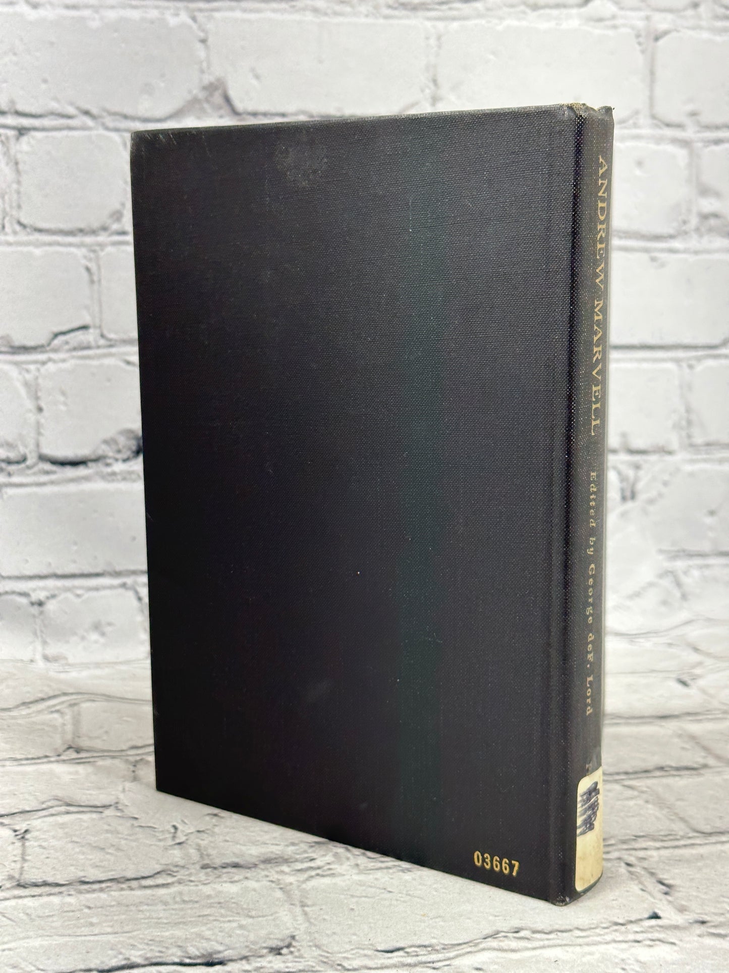 Andrew Marvell: A Collection of Essays by George Lord [1968 · First Printing]