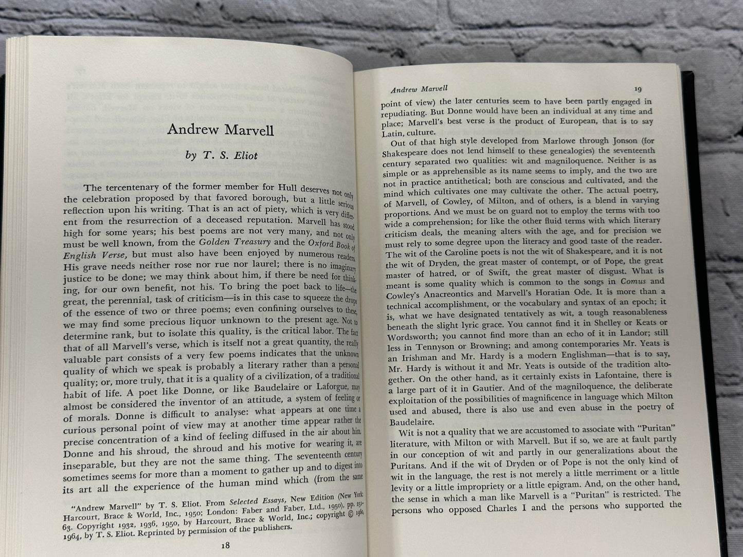 Andrew Marvell: A Collection of Essays by George Lord [1968 · First Printing]