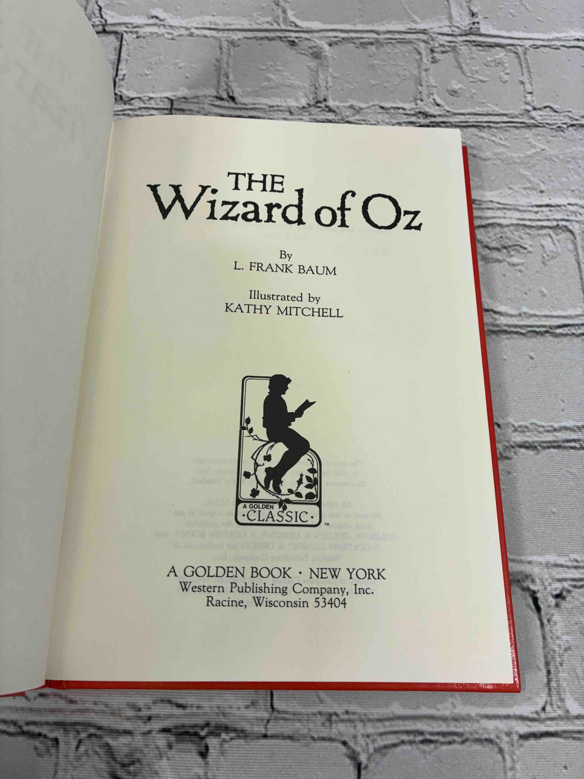 The Wizard of Oz by L. Frank Baum, 1986 Golden Classic hardcover - title page