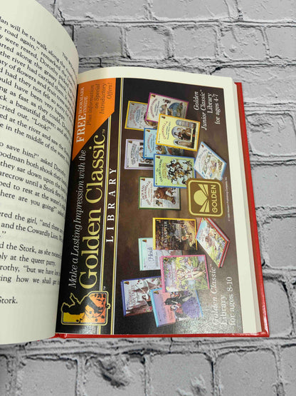 The Wizard of Oz by L. Frank Baum, 1986 Golden Classic hardcover - bound-in Golden Classic Library card