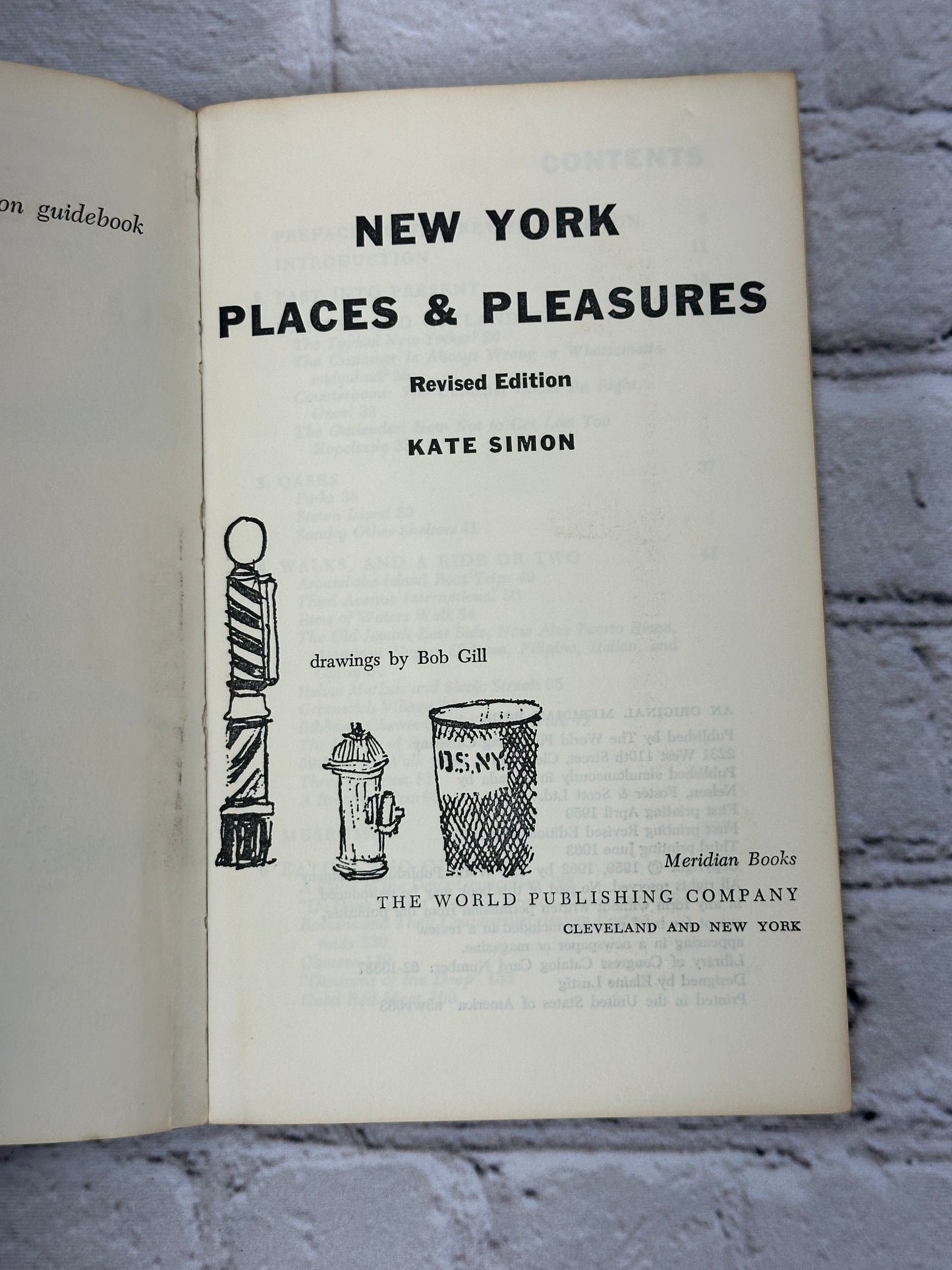 New York Places & Pleasures, An Uncommon Guidebook By Kate Simon [1963]