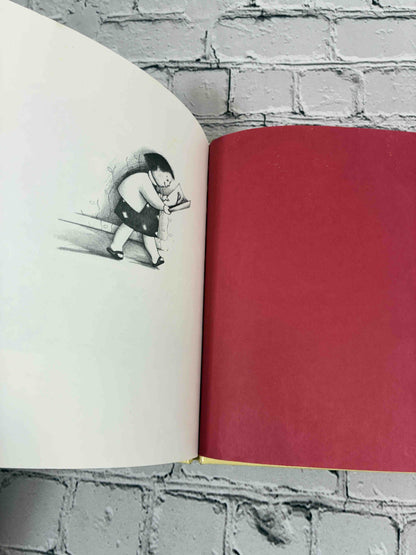 Begin at the Beginning by Amy Schwartz, 1983 ex-library hardcover - interior illustration and rear endpaper