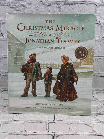The Christmas Miracle of Jonathan Toomey by Susan Wojciechowski, hardcover with CD - front of dust jacket