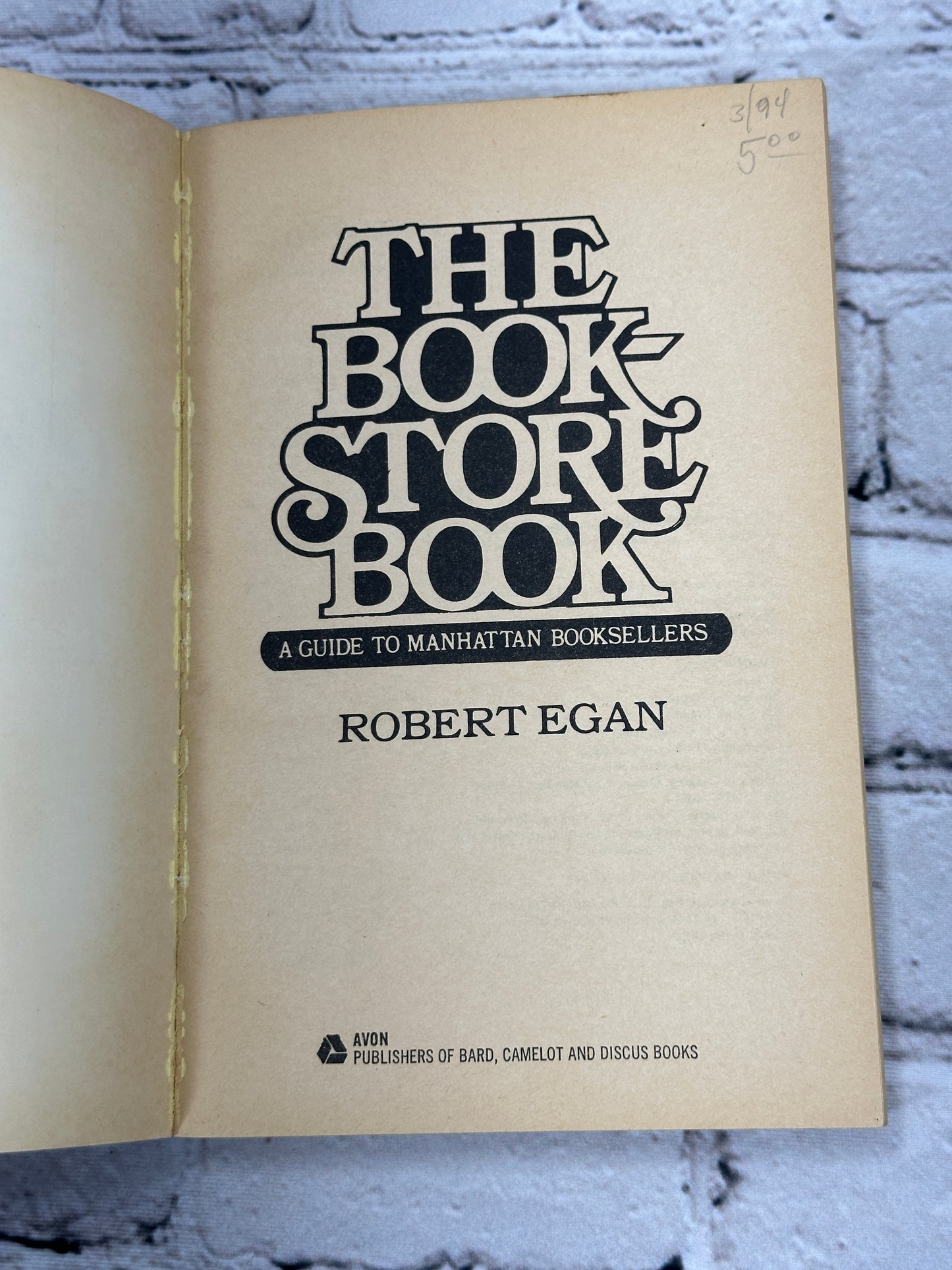 The Book-Store Book A Guide to Manhattan Booksellers By Robert Egan [1979 · 1st Avon Print]