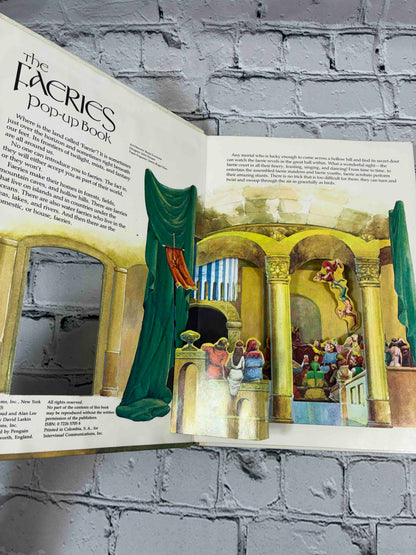 The Faeries Pop-up Book by Brian Froud and Alan Lee, Kestrel Books - faerie court pop-up and copyright page