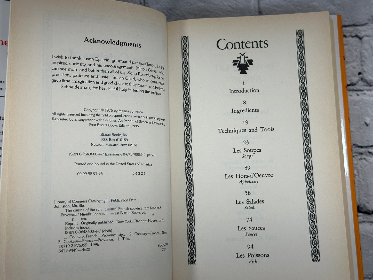 The Cuisine of the Sun Classical French Cooking from Nice Provence [1996]