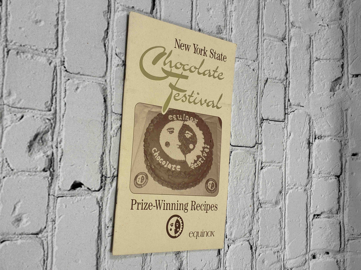 New York State Chocolate Festival: Prize-Winning Recipes, 1996 Equinox pamphlet - front cover at an angle
