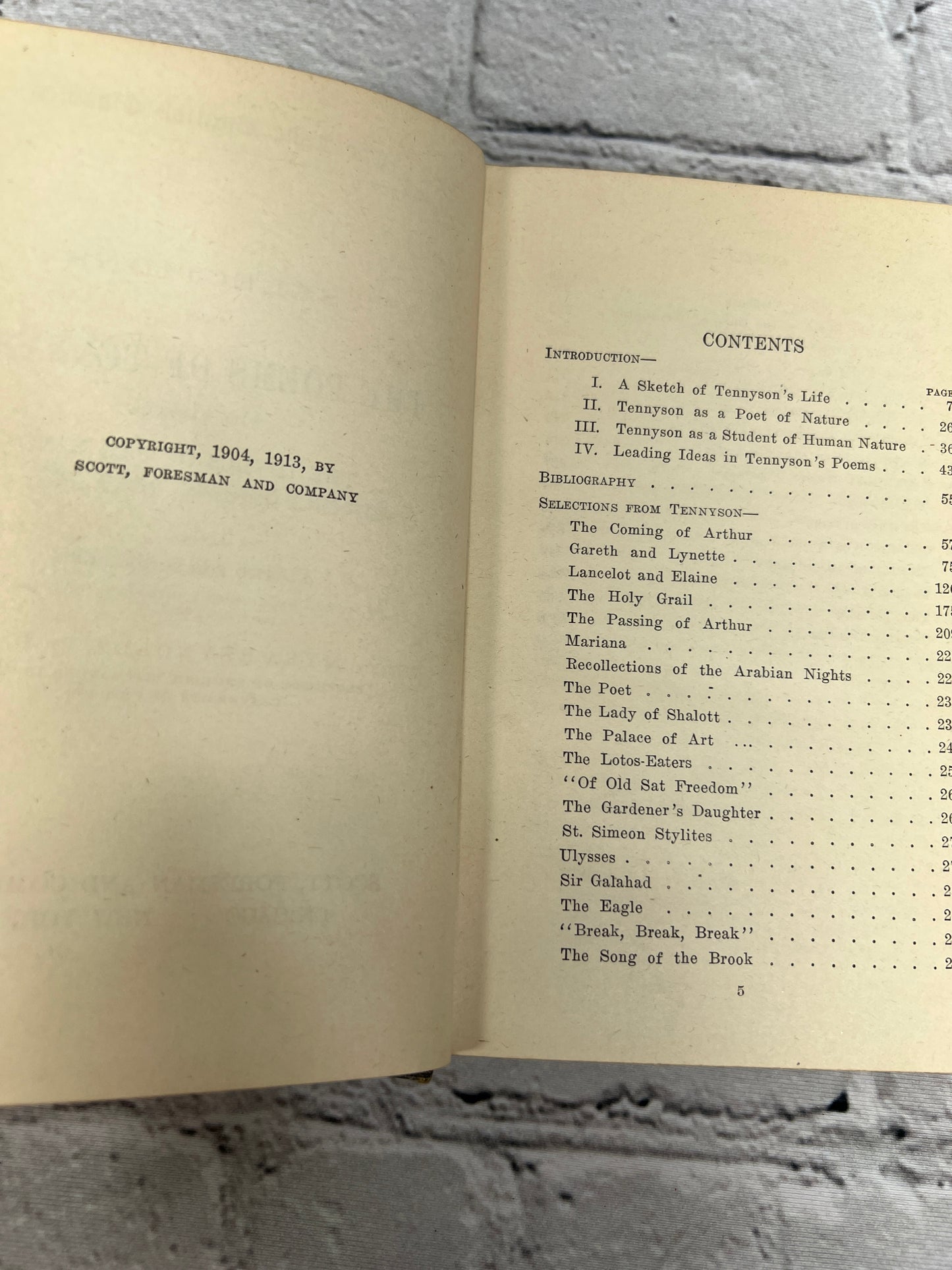 Tennyson Selected Poems Reynolds Antique [1913 · Lake English Classics]