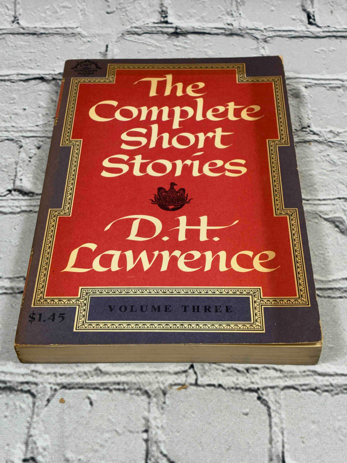 The Complete Short Stories of D.H. Lawrence Volume Three, 1965 Viking Compass paperback - front cover and bottom page edges