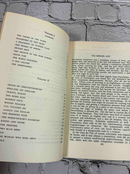 The Complete Short Stories of D.H. Lawrence Volume Three, 1965 Viking Compass paperback - contents continued and first page of The Border Line