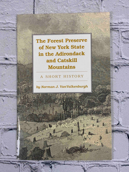 The Forest Preserve of New York State in the Adirondack and Catskill Mountains by Norman J. VanValkenburgh, 1996 Purple Mountain Press paperback - front cover
