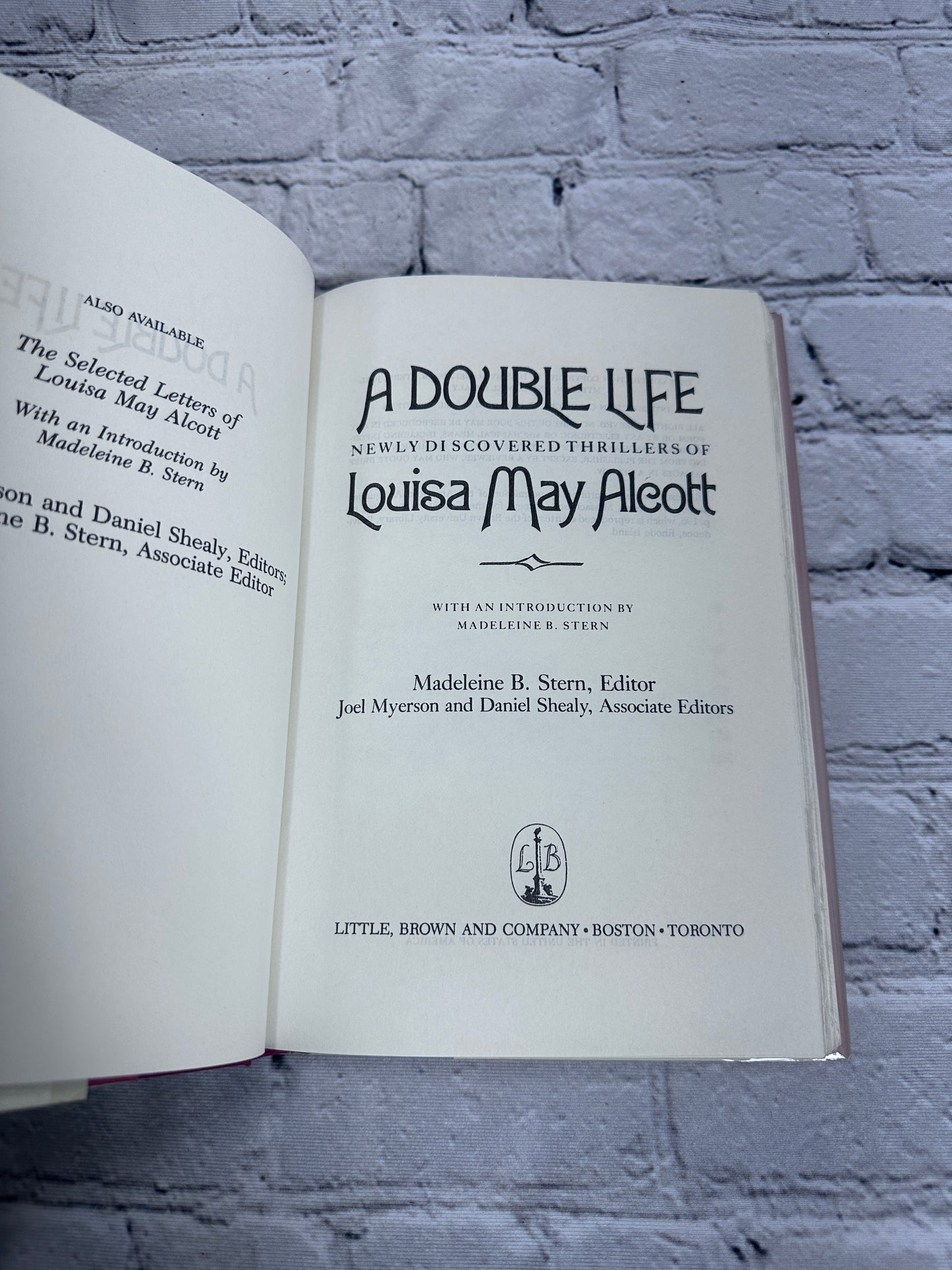 A Double Life: Newly Discovered Thrillers of Louisa May Alcott [BCE · 1988]