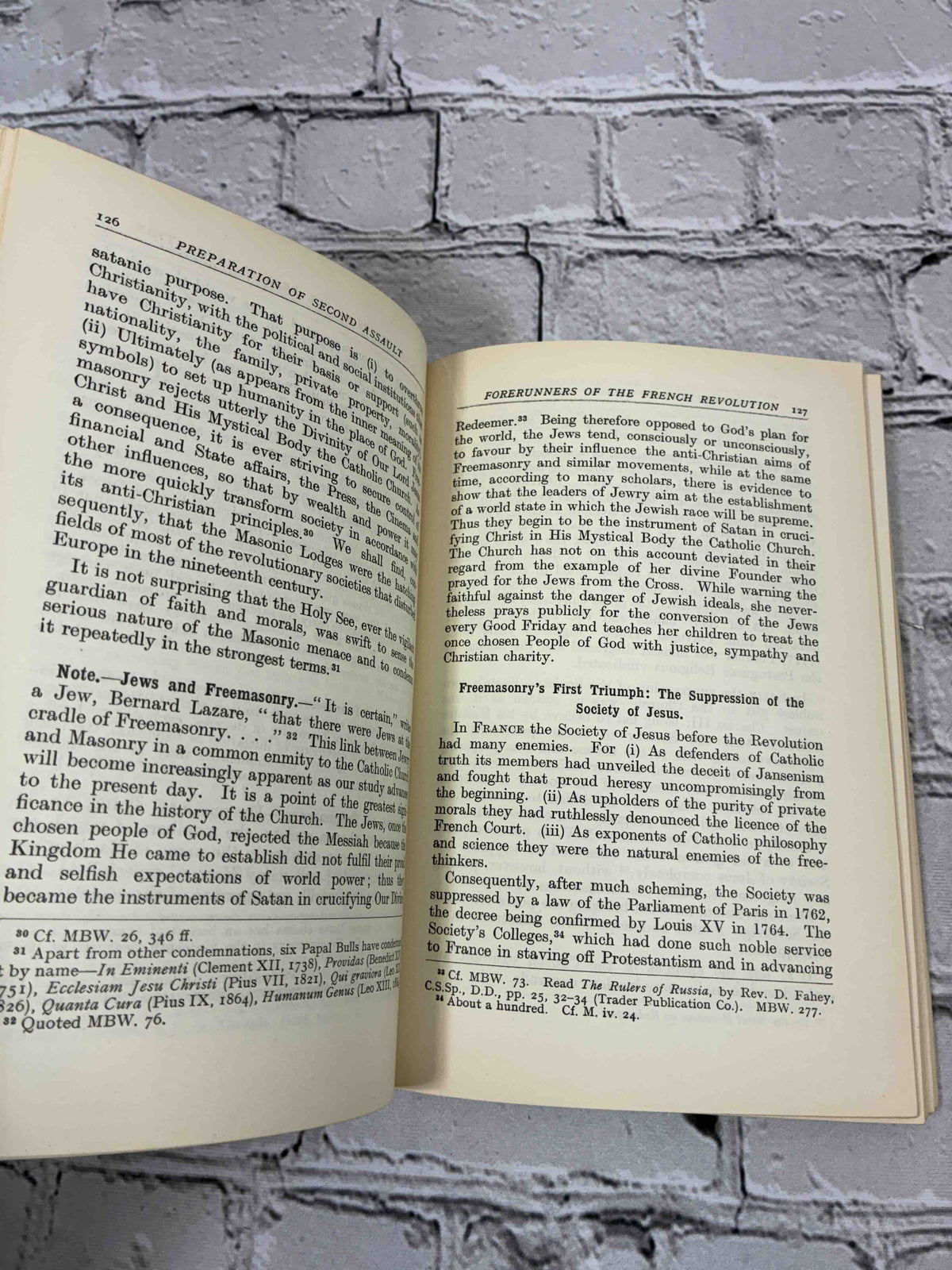 An Outline History of the Catholic Church Vol. II by Reginald F. Walker, 1954 Newman Press paperback - sample pages 126-127
