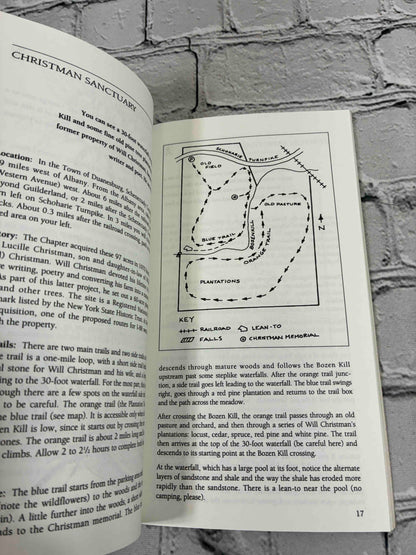 Preserve Guide Eastern New York Chapter by Edward J. Gibson, 1995 The Nature Conservancy paperback - Christman Sanctuary trail map