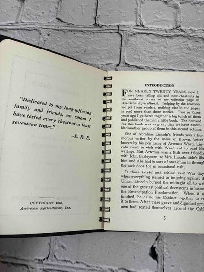 Another Batch of Eastman's Chestnuts Vol. II, 1940 spiral-bound - dedication and introduction
