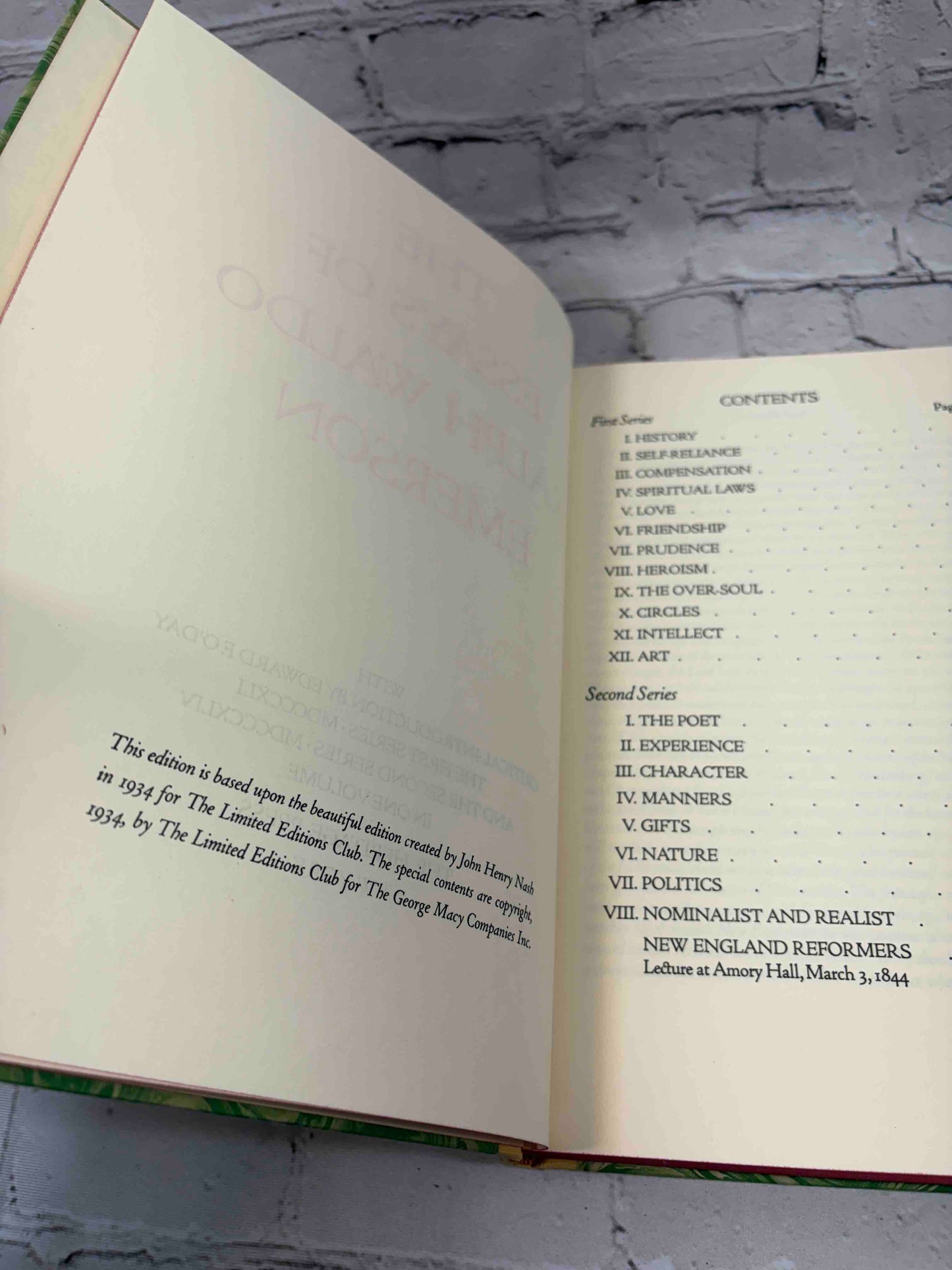 The Essays of Waldo Emerson