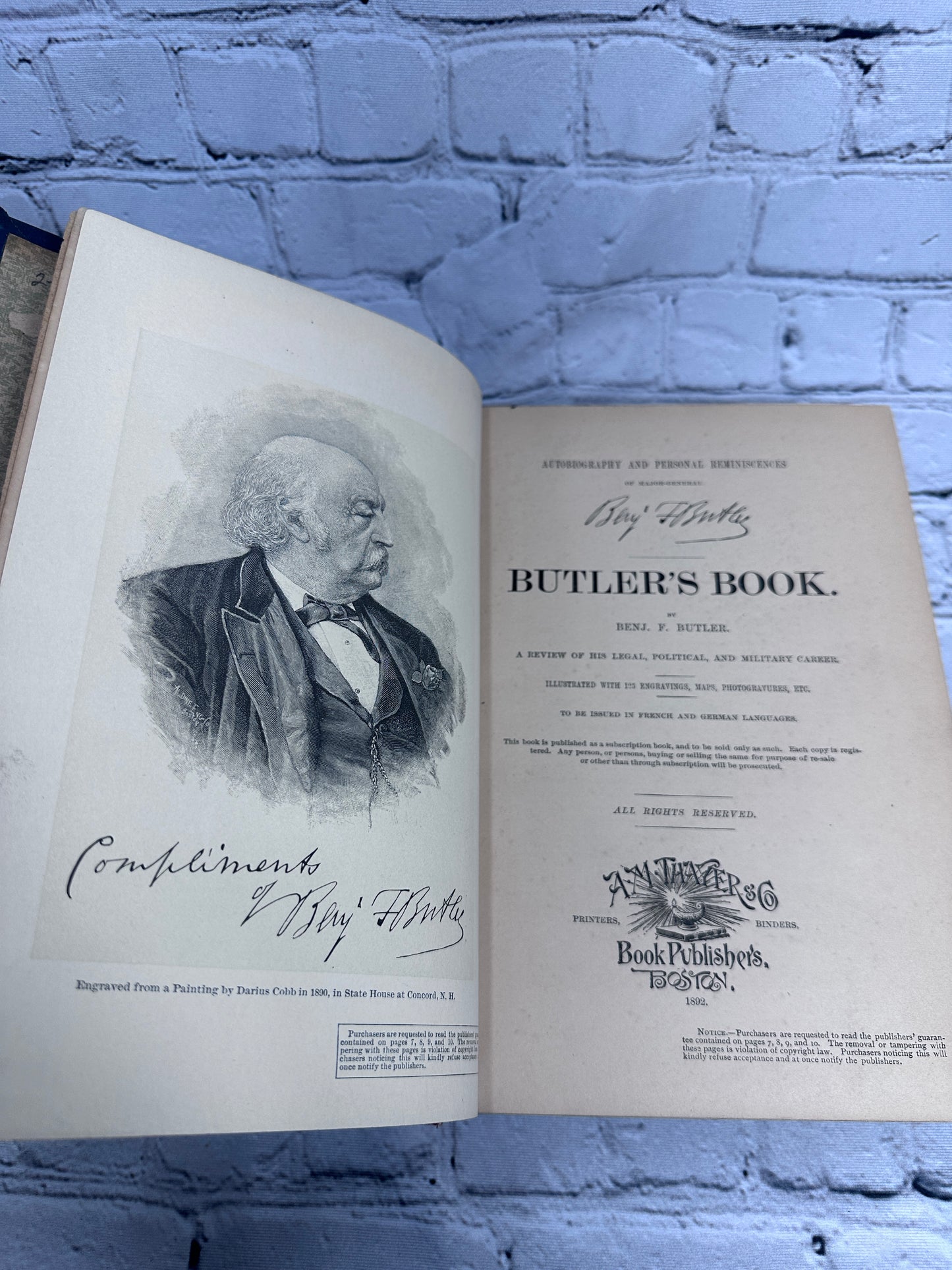 Butler's Book by Benjamin Butler [1892]