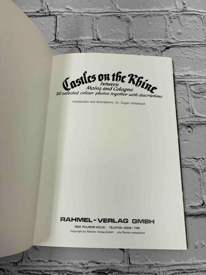 Castles on the Rhine between Mainz and Cologne by Eugen Hollerbach, Rahmel-Verlag paperback - title page