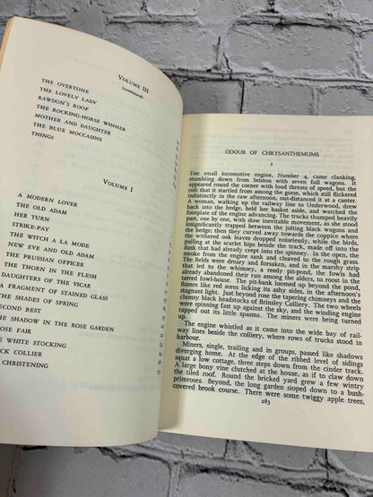 The Complete Short Stories Volume Two by D. H. Lawrence, 1964 Viking Compass Books paperback - contents and first page of Odour of Chrysanthemums