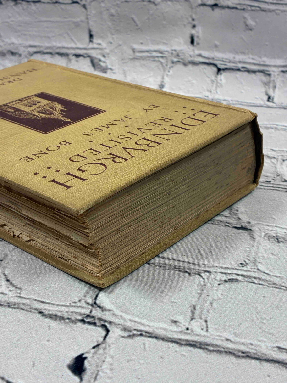 Edinburgh Revisited by James Bone, 1913 Sidgwick & Jackson hardcover - fore edge and corner