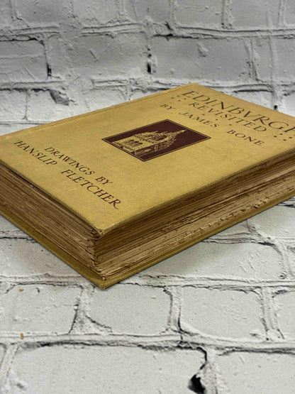 Edinburgh Revisited by James Bone, 1913 Sidgwick & Jackson hardcover - front board and page edges