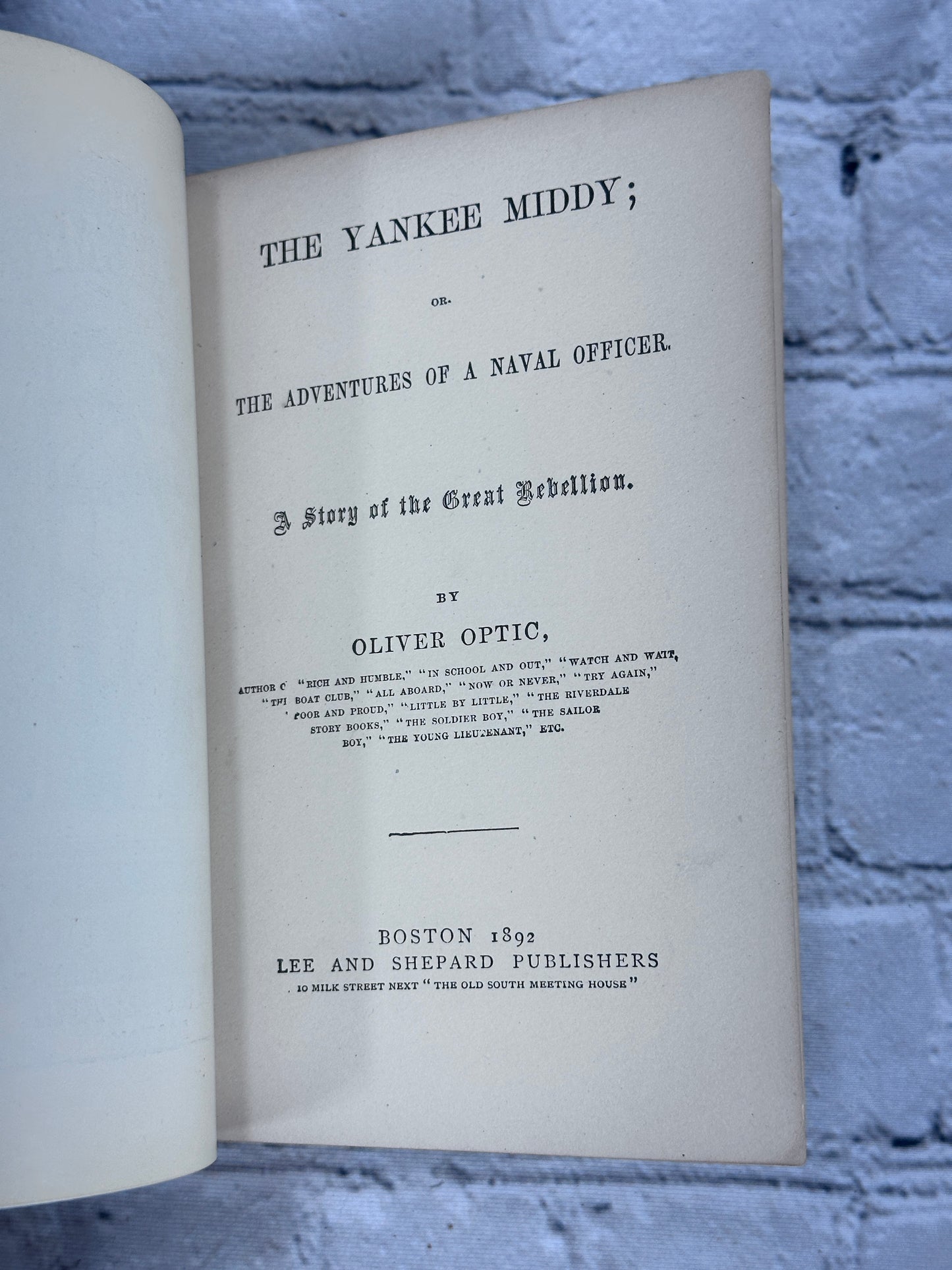 Army and Navy Series by Oliver Optic [Complete Set of 6 · 1872 & 1892]