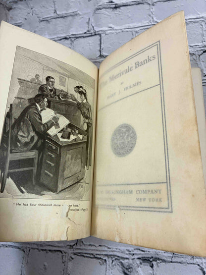 The Merivale Banks by Mary J. Holmes, 1903 G. W. Dillingham hardcover - frontispiece illustration